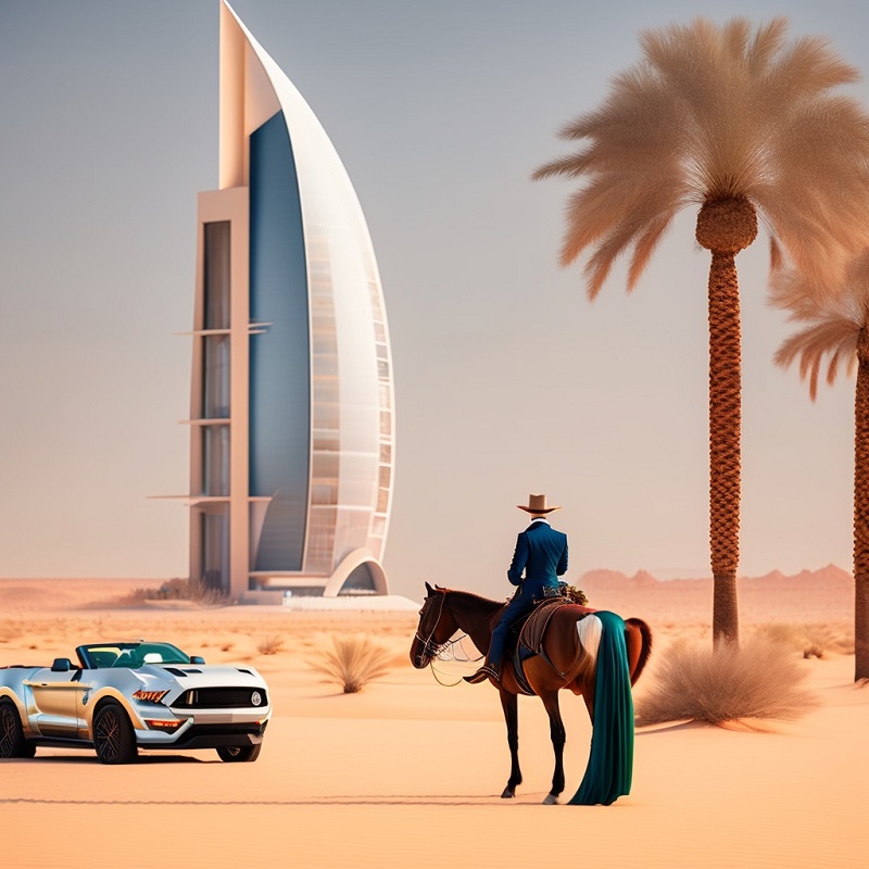 The road from United States to Burj AL Arab